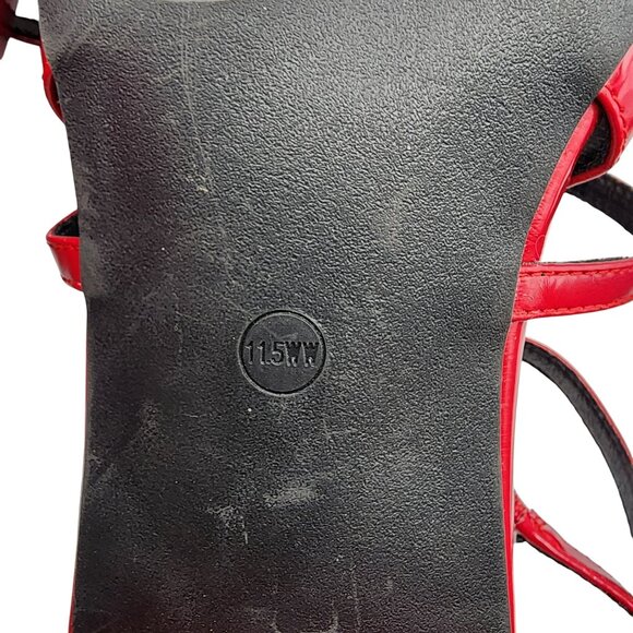 Torrid Womens Red Patent Leather Square Toe Block Heel Mary Jane Shoes Size 11.5 - Picture 4 of 5